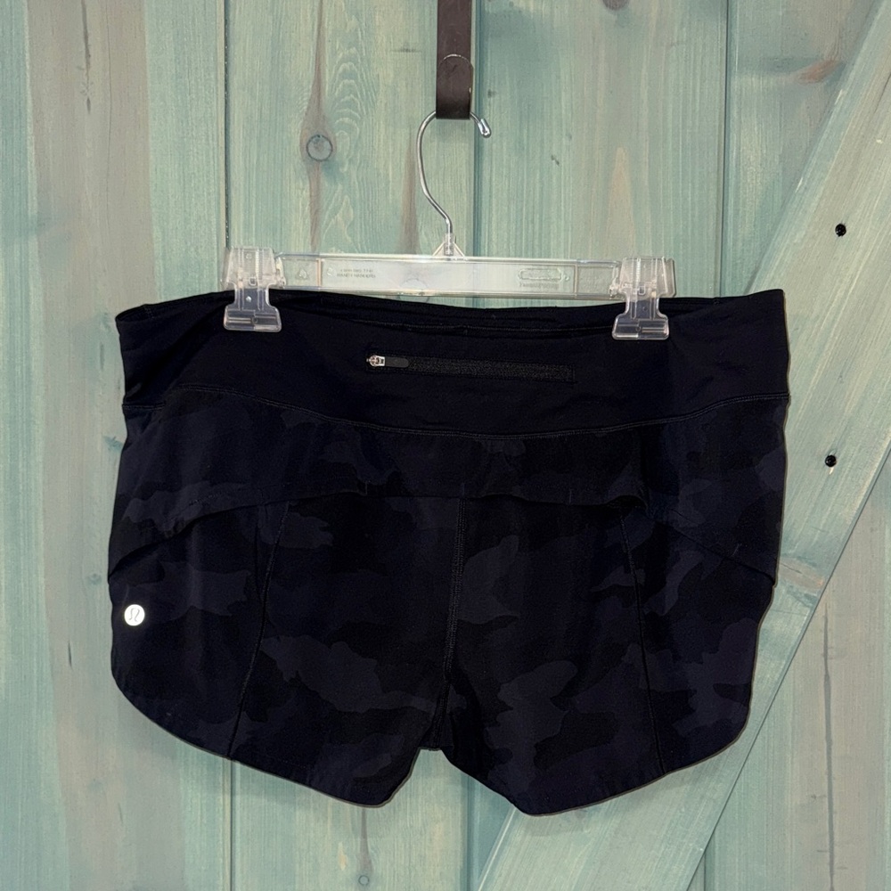 lululemon athletica Black Camouflage Athletic Shorts - Picture 1 of 4